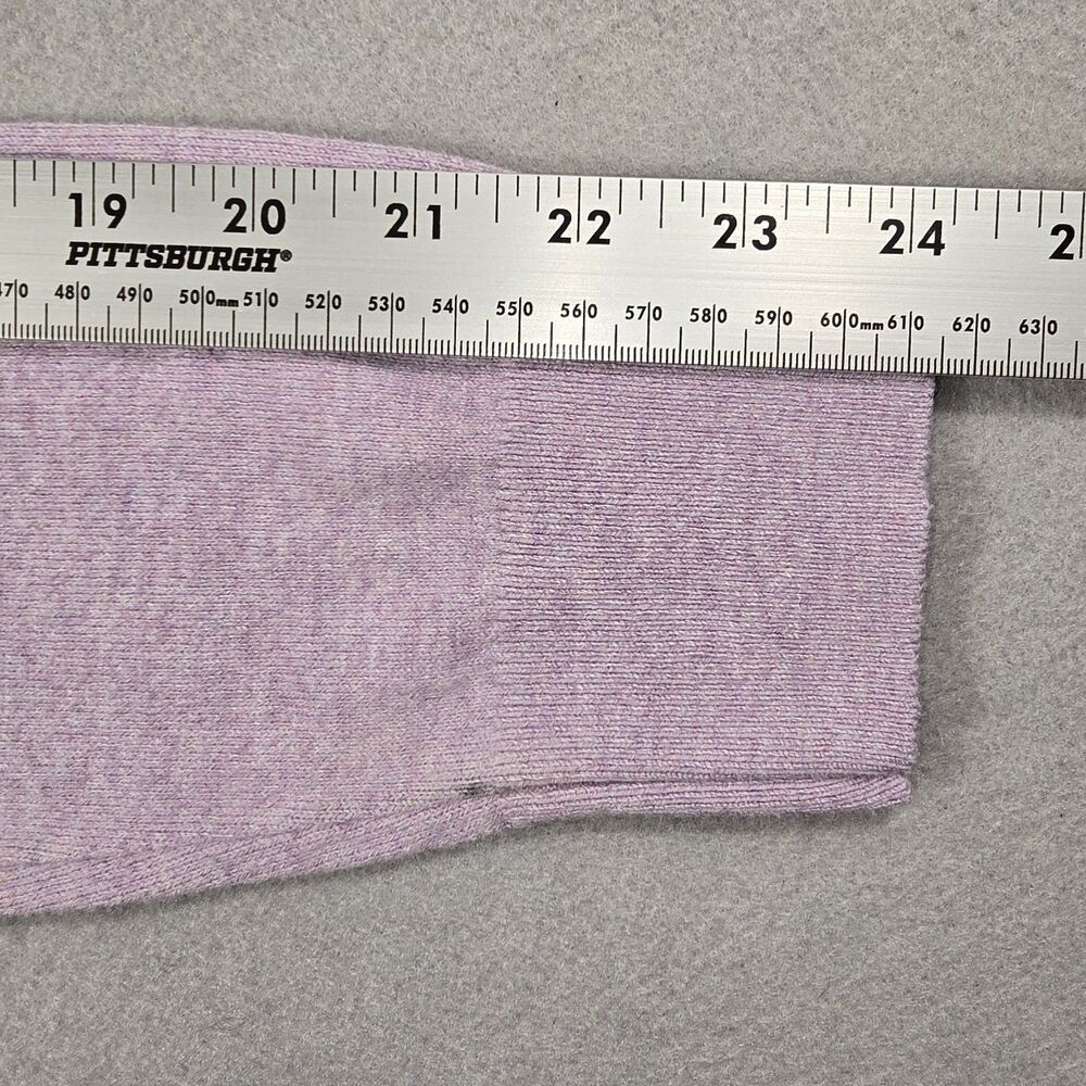 Banana Republic Men's Medium Luxury Blend V-Neck Purple Silk Cashmere  Sweater - Picture 4 of 6